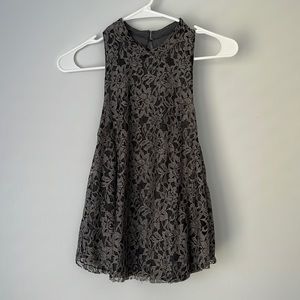 Abercrombie & Fitch high neck a line lace blouse